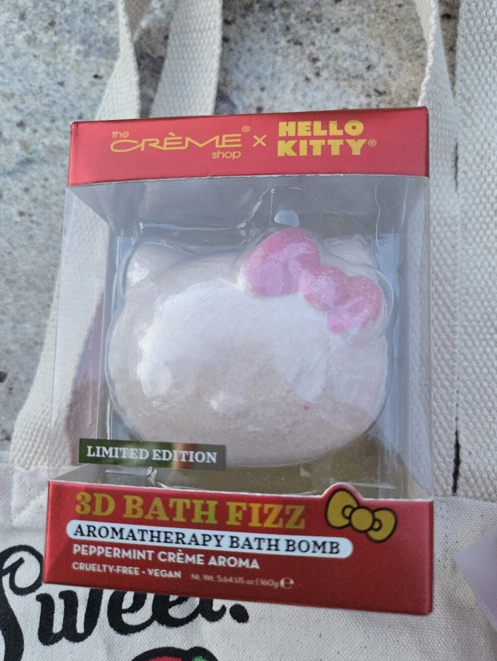 Hello Kitty Sweet Tote Bag Bath Bomb Spa Headband Bundle